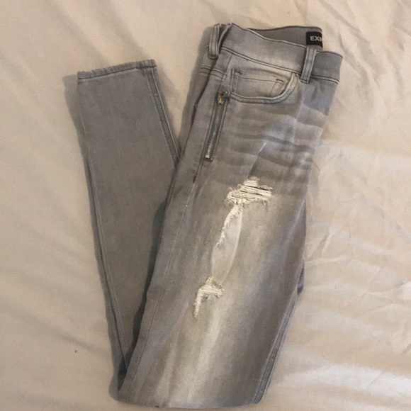 Express Denim - Express high rise legging/jean in gray wash 0R